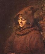 REMBRANDT Harmenszoon van Rijn Rembrandt son Titus, as a monk, France oil painting artist